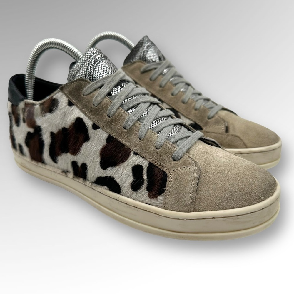 P448 Women's John Lace-Up Sneakers Cow/Black SIZE 7.